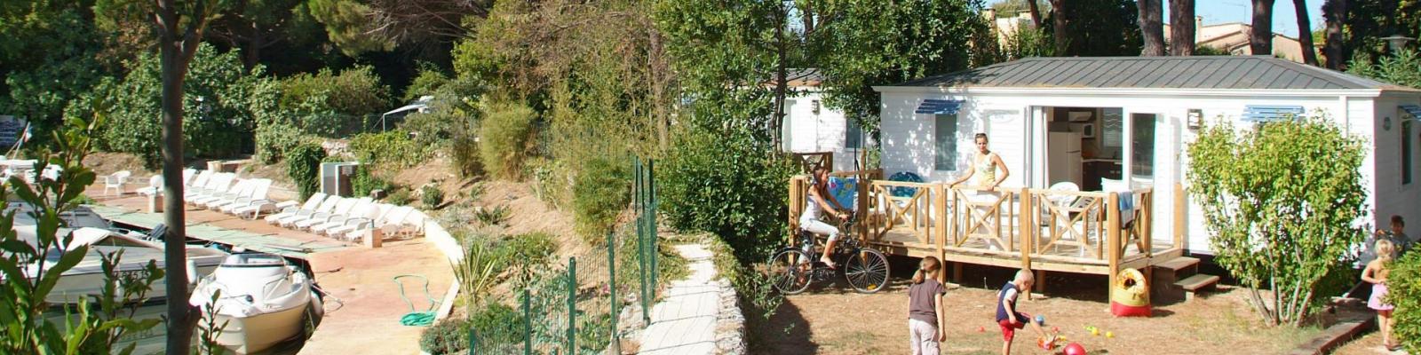 A campsite in bloom in cannes