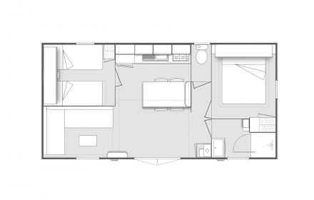 Plan du mobil home riviera