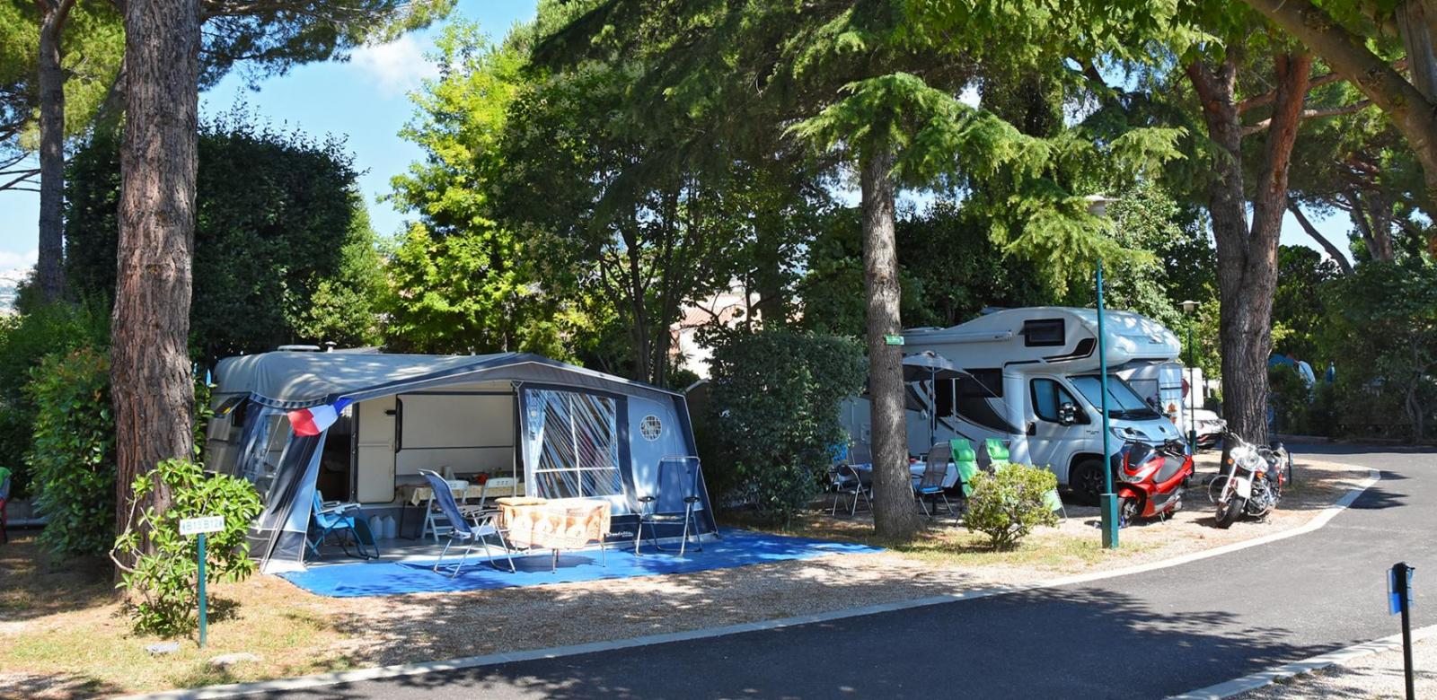 A pitch at our cannes campsite