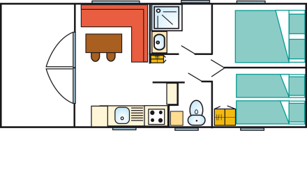 plan du mobil home marine