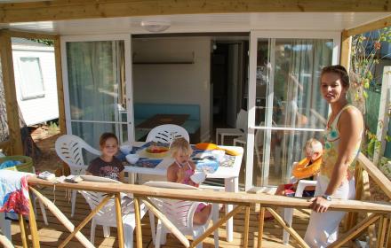 Mobil home avec vue rivire