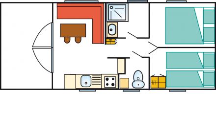 Plan du mobil home Marine
