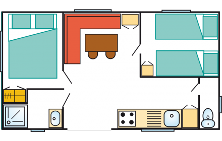 Plan du mobil home Estival